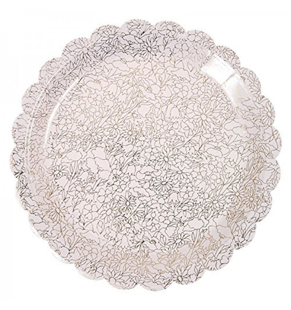 Gold Stylized Pattern Dinner Plates Gold Stylized Pattern Dinner Plates