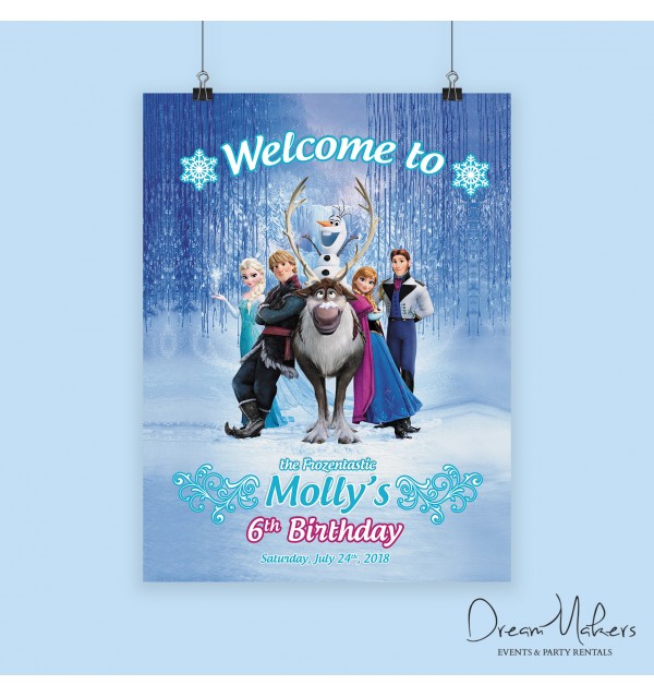 Frozen Party Welcome Sign   Room Art 11