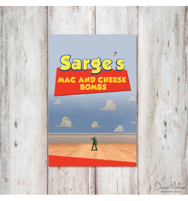 Toy Story Party Food Signs 4" x 6" (10 assorted) Bundle 2