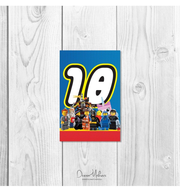 Lego Party Table Number 10 Sign 4