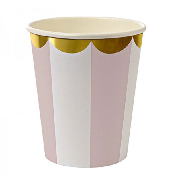 Radial Stripe Pink Party Cups Radial Stripe Pink Party Cups