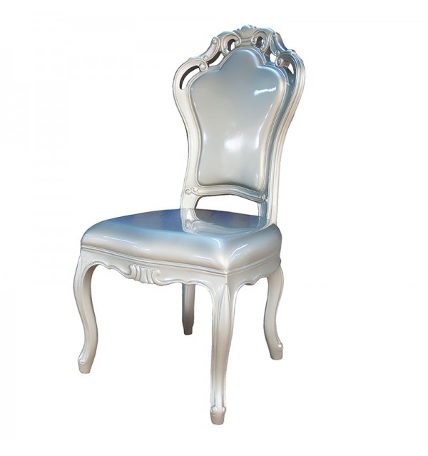 Silver French Baroque Chair Silver French Baroque Chair