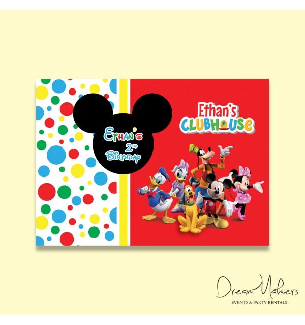 Mickey Mouse Clubhouse Party Table Art Number 2 5 X 7 Party