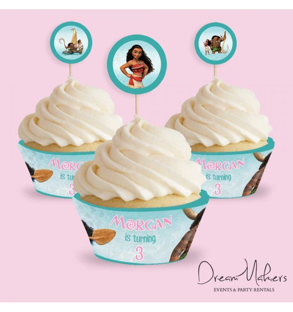 Moana Party Cupcake Toppers